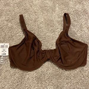 Sunsets Separates Brown Underwire Bikini Top Size 34E NWT